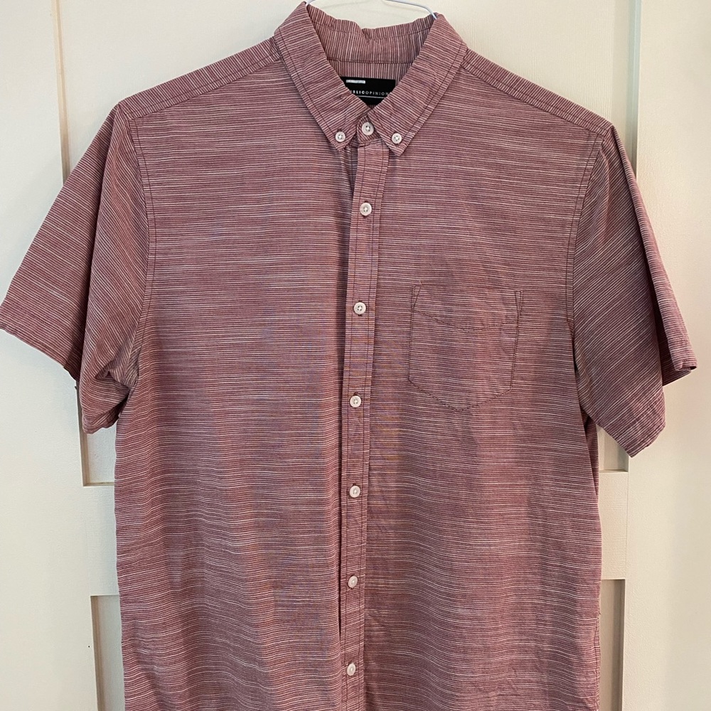 Public Opinion | Red | S/S Button Down | L